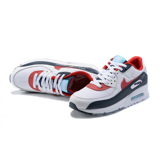 Men Sports Shoes Nike Air Max 90 White Red DJ5170-100