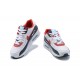 Men Sports Shoes Nike Air Max 90 White Red DJ5170-100