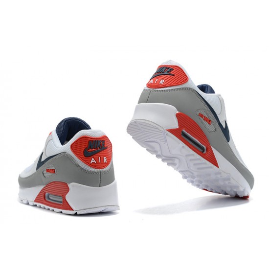 Men Sports Shoes Nike Air Max 90 White Red