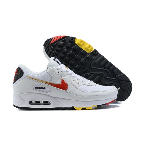 Men Sports Shoes Nike Air Max 90 White and Red