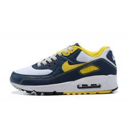 Men Sports Shoes Nike Air Max 90 Yellow Blue DC9845-101
