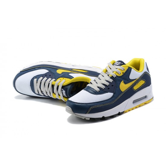Men Sports Shoes Nike Air Max 90 Yellow Blue DC9845-101