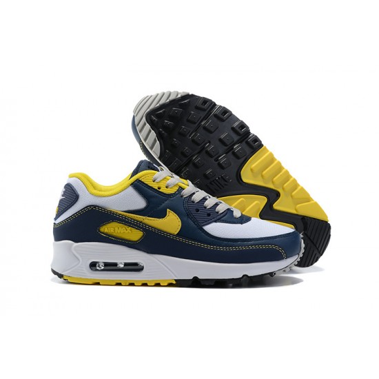 Men Sports Shoes Nike Air Max 90 Yellow Blue DC9845-101