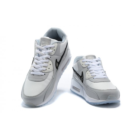 Women/Men Sports Shoes Nike Air Max 90 Grey White CN8607-002