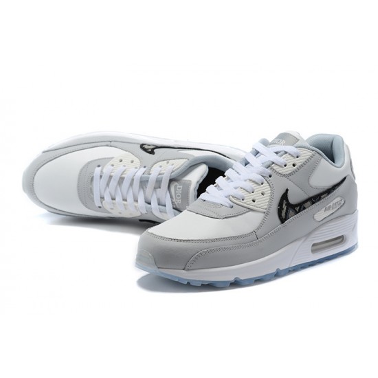 Women/Men Sports Shoes Nike Air Max 90 Grey White CN8607-002