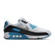 Women/Men Sports Shoes Nike Air Max 90 Laser Blue and White