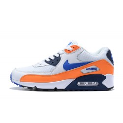 Women/Men Sports Shoes Nike Air Max 90 Orange Blue AJ1285-104