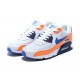 Women/Men Sports Shoes Nike Air Max 90 Orange Blue AJ1285-104