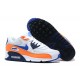 Women/Men Sports Shoes Nike Air Max 90 Orange Blue AJ1285-104