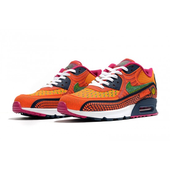 Women/Men Sports Shoes Nike Air Max 90 Orange Pink