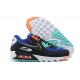 Women/Men Sports Shoes Nike Air Max 90 Supernova Blue White CW6018-001