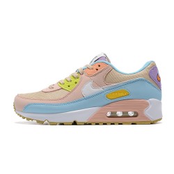 Women Sports Shoes Nike Air Max 90 Pink Blue DJ9997-100