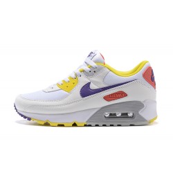 Women Sports Shoes Nike Air Max 90 White Yellow