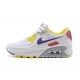 Women Sports Shoes Nike Air Max 90 White Yellow