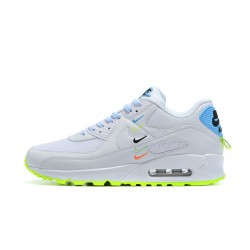 Men Sports Shoes Nike Air Max 90 SE Worldwide White Blue CK7069-100