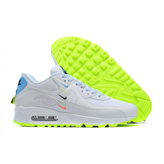 Men Sports Shoes Nike Air Max 90 SE Worldwide White Blue CK7069-100