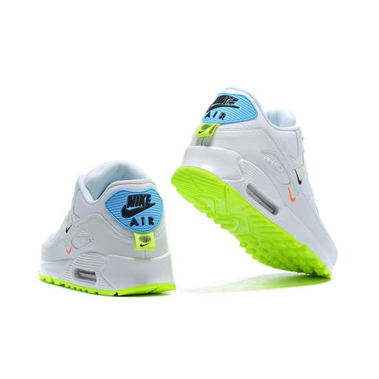 Men Sports Shoes Nike Air Max 90 SE Worldwide White Blue CK7069-100