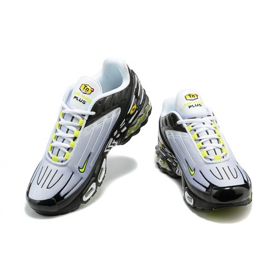 Men Sports Shoes Nike Air Max Plus 3 Black Grey and Green