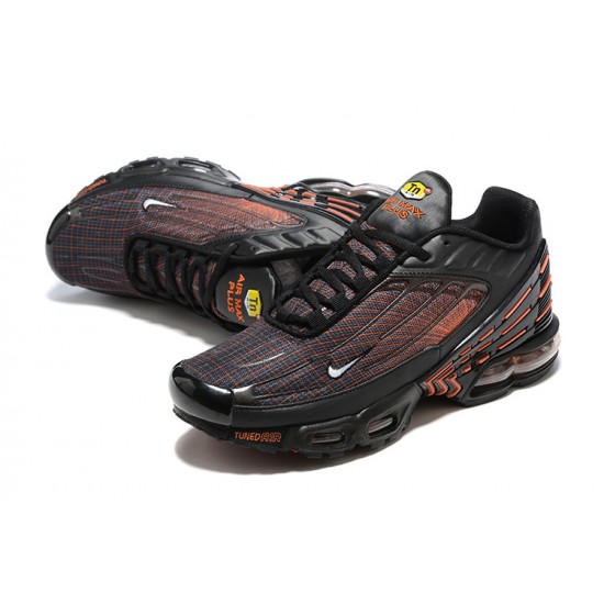 Men Sports Shoes Nike Air Max Plus 3 Black Orange FB3352-001