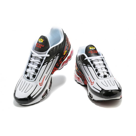 Men Sports Shoes Nike Air Max Plus 3 Black Red and Grey