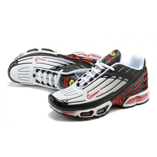 Men Sports Shoes Nike Air Max Plus 3 Black Red and Grey