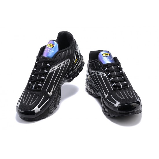 Men Sports Shoes Nike Air Max Plus 3 Black Silver