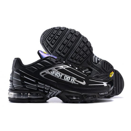 Men Sports Shoes Nike Air Max Plus 3 Black Silver
