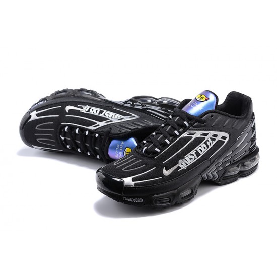 Men Sports Shoes Nike Air Max Plus 3 Black Silver