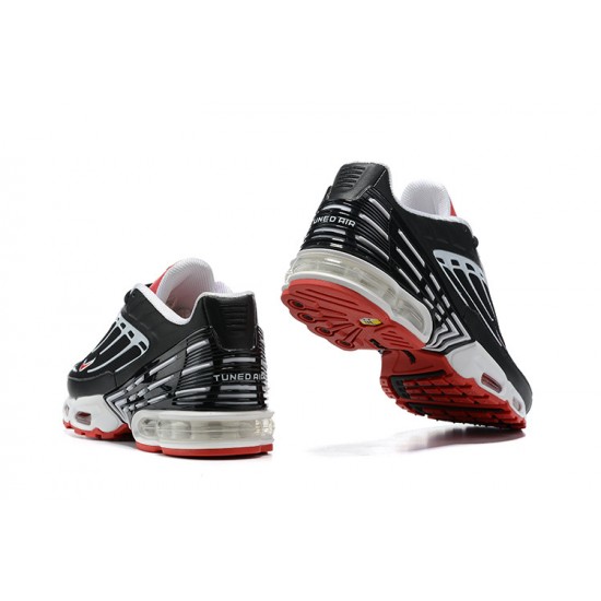 Men Sports Shoes Nike Air Max Plus 3 Black White and Red CJ0601-001