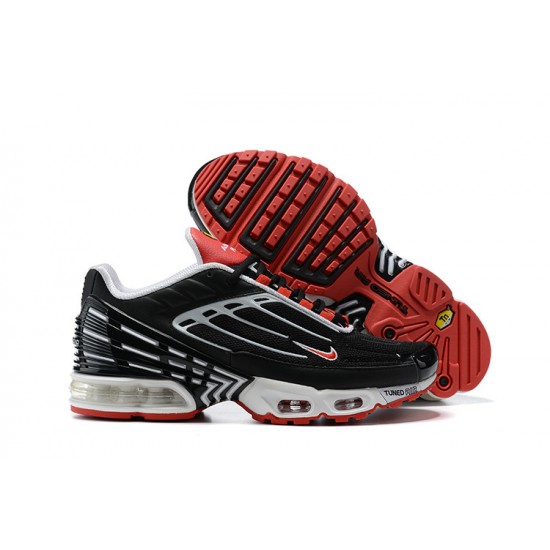Men Sports Shoes Nike Air Max Plus 3 Black White and Red CJ0601-001