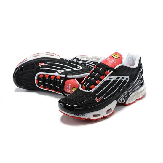 Men Sports Shoes Nike Air Max Plus 3 Black White and Red CJ0601-001