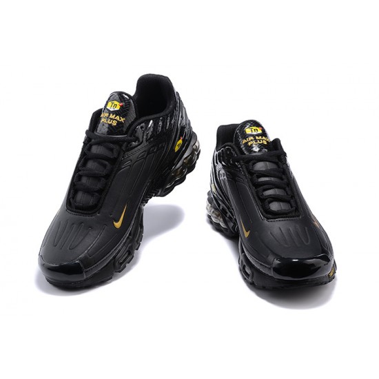 Men Sports Shoes Nike Air Max Plus 3 Black Yellow CK6716-010