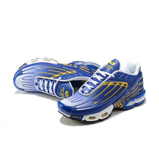 Men Sports Shoes Nike Air Max Plus 3 Blue Yellow CW1417-400
