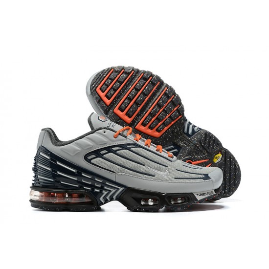 Men Sports Shoes Nike Air Max Plus 3 Grey Orange and Black DM2560-001