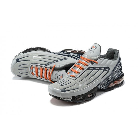 Men Sports Shoes Nike Air Max Plus 3 Grey Orange and Black DM2560-001