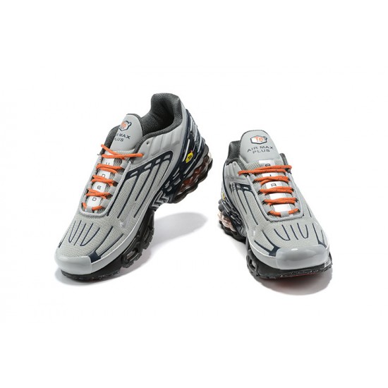 Men Sports Shoes Nike Air Max Plus 3 Grey Orange and Black DM2560-001