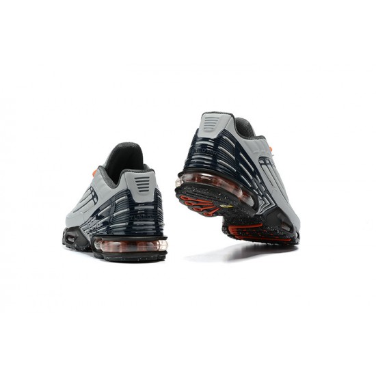 Men Sports Shoes Nike Air Max Plus 3 Grey Orange and Black DM2560-001