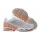 Men Sports Shoes Nike Air Max Plus 3 Grey Orange and Silver