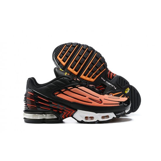 Men Sports Shoes Nike Air Max Plus 3 Orange Black CD7005-001