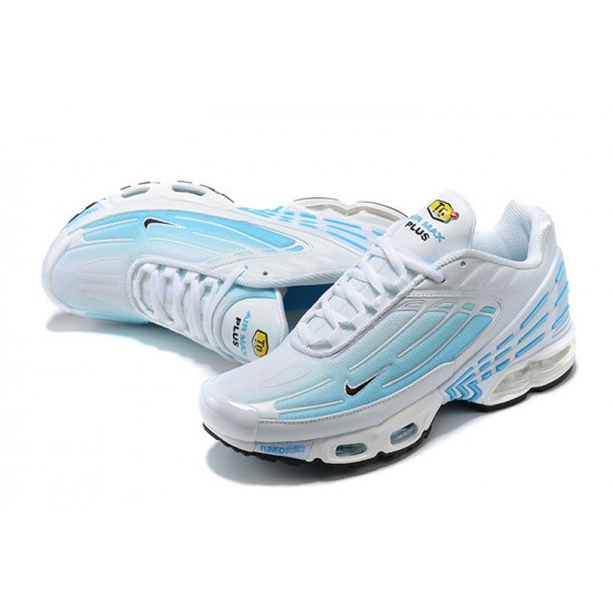 Men Sports Shoes Nike Air Max Plus 3 White Blue