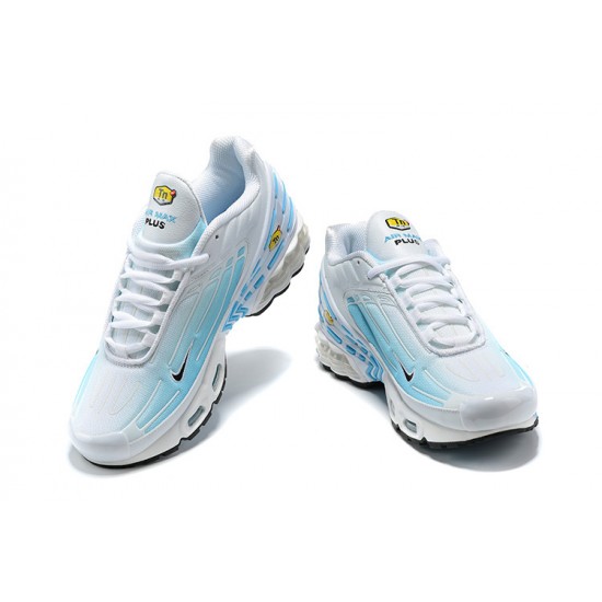 Men Sports Shoes Nike Air Max Plus 3 White Blue