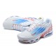 Men Sports Shoes Nike Air Max Plus 3 White Blue and Red
