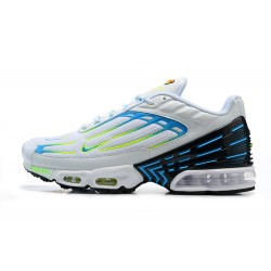 Men Sports Shoes Nike Air Max Plus 3 White Blue and Yellow DV7138-100