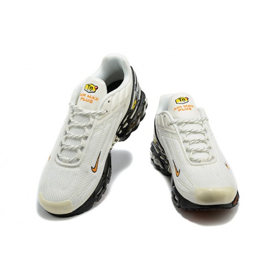 Men Sports Shoes Nike Air Max Plus 3 White Orange DQ1105-001