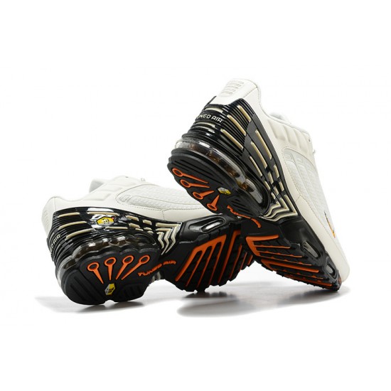 Men Sports Shoes Nike Air Max Plus 3 White Orange DQ1105-001