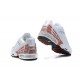 Men Sports Shoes Nike Air Max Plus 3 White Red and Silver