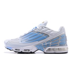 Men Sports Shoes Nike Air Max Plus 3 White Silver