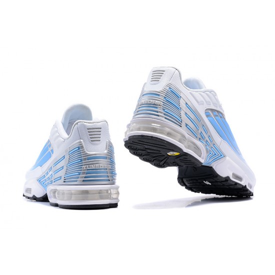 Men Sports Shoes Nike Air Max Plus 3 White Silver