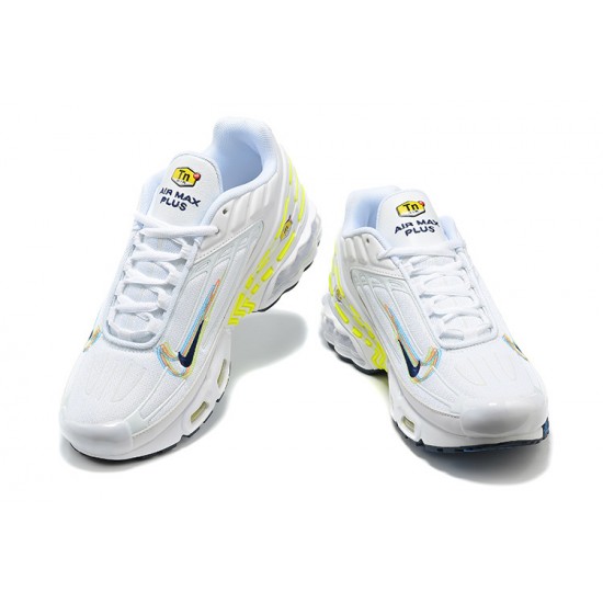 Men Sports Shoes Nike Air Max Plus 3 White Yellow DV6823-100