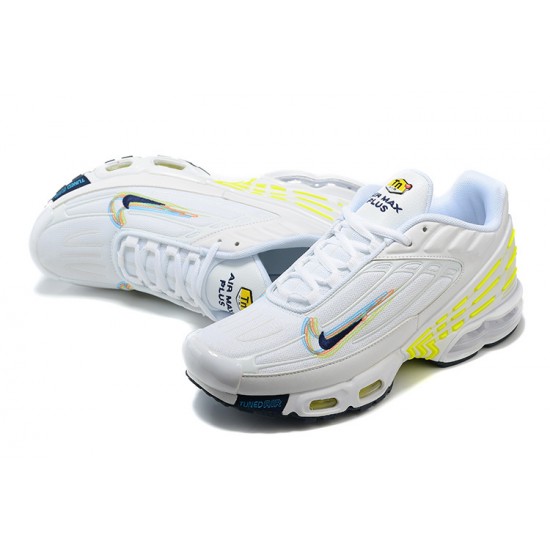 Men Sports Shoes Nike Air Max Plus 3 White Yellow DV6823-100